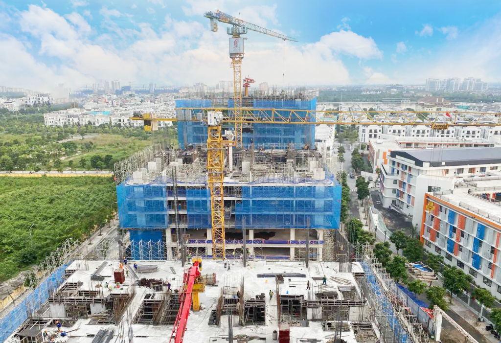 Construction progress of Sunshine Crystal River, Ciputra Hanoi